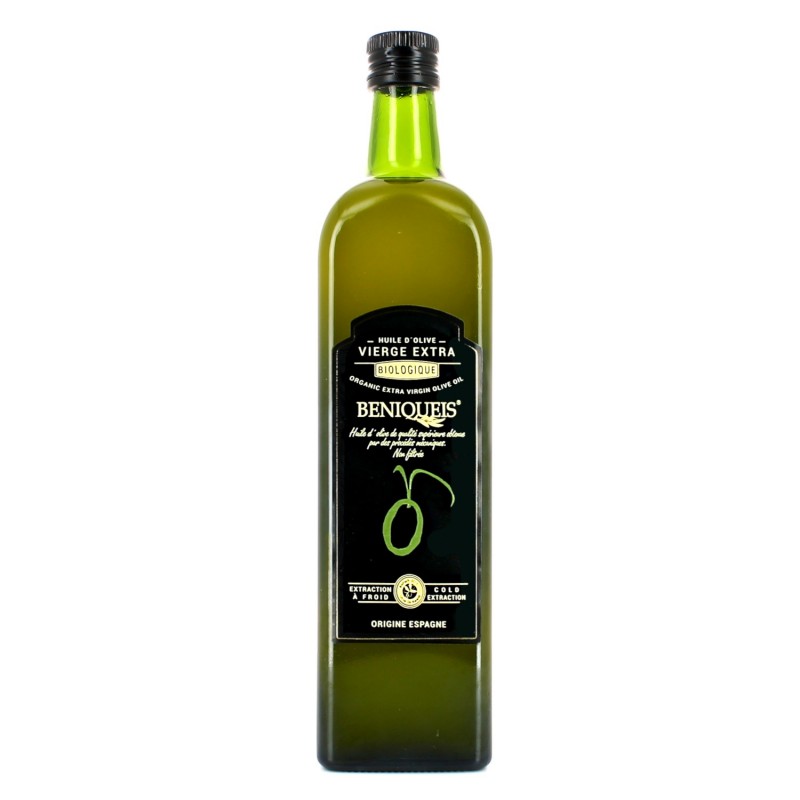 Huile d'olive vierge extra non filtrée 6 bouteilles opaques 1 l ES Beniqueis
