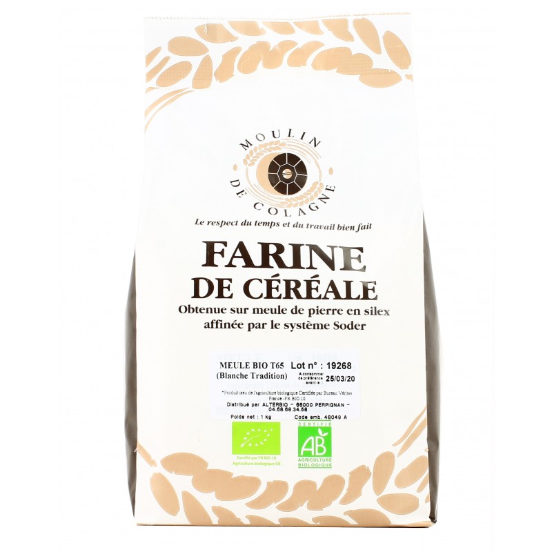Farine de blé T65 Origine Bretagne - 1 kg