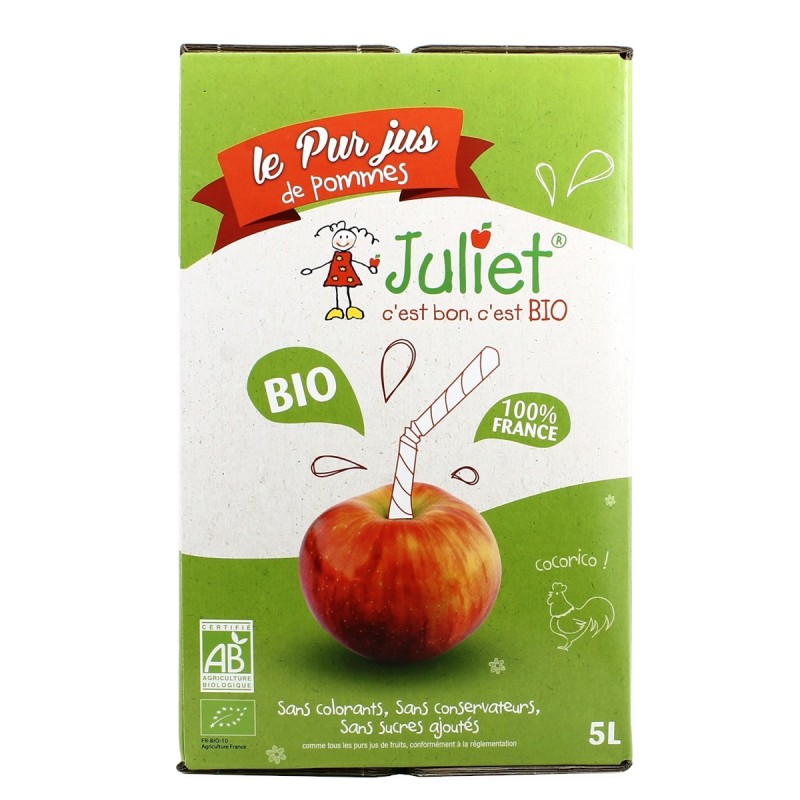 Jus de pomme Juliet baginbox 5 L FR Coeur de pom